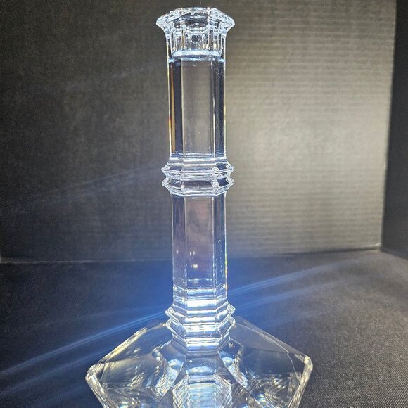 Pair of Tiffany And Company Windham Crystal Candle Holders 8 Inches Tall - Picture 11 of 12